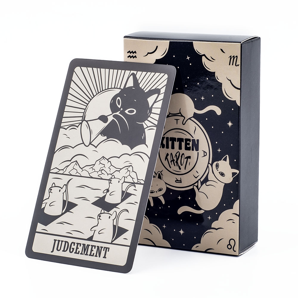 Tarot Cards Deck With Guidebook - Kotek talia tarota 78 sztuk śliczne