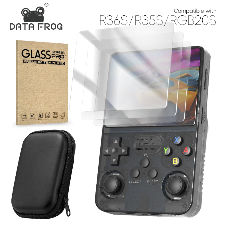 Retro Handheld Game Console R36S - DATA FROG R36S Screen Protector Tempered
