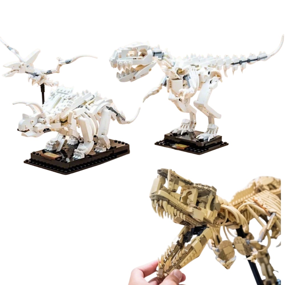 Building Blocks - Zestaw prezentowy: Klocki, figurki, modele dinozaurów,