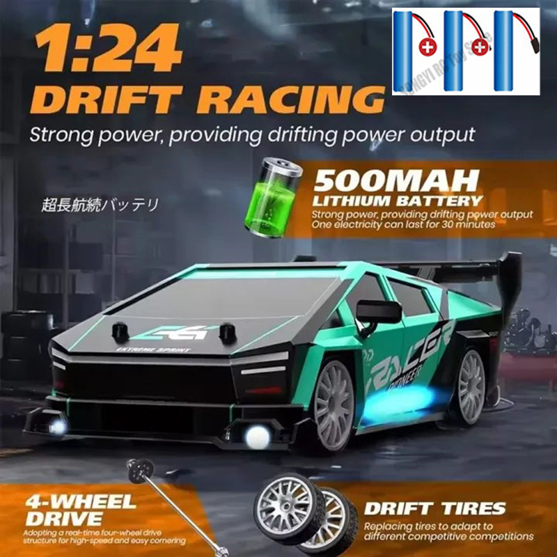 Rc Drift Car 1 24 Scale 4Wd - Samochód zdalnie sterowany RC Drift 2.4GHz