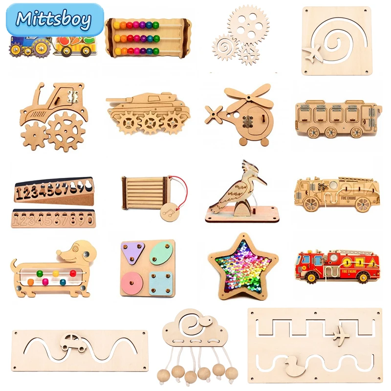 Montessori Wooden Busy Board Toddler - DIY Busy Board Montessori Hot Air