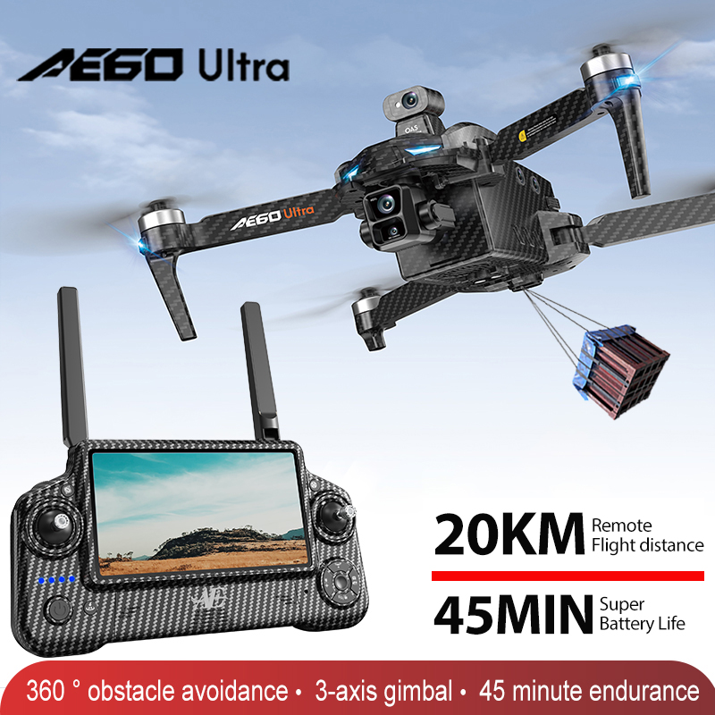 Fpv Brushless Rc Drone 4K - Profesjonalny dron AE60 GPS z kamerą