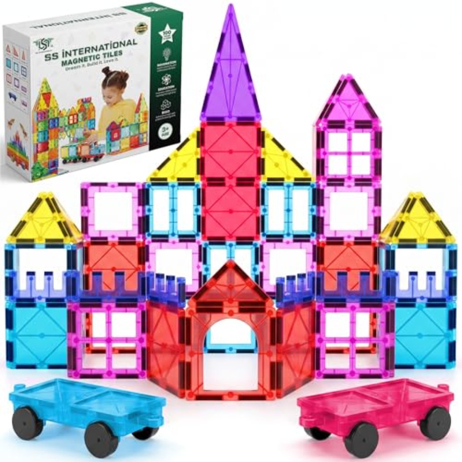 Magnetyczny zestaw konstrukcyj – Magnetic Building Tiles Set 100Pcs recenzja i cena