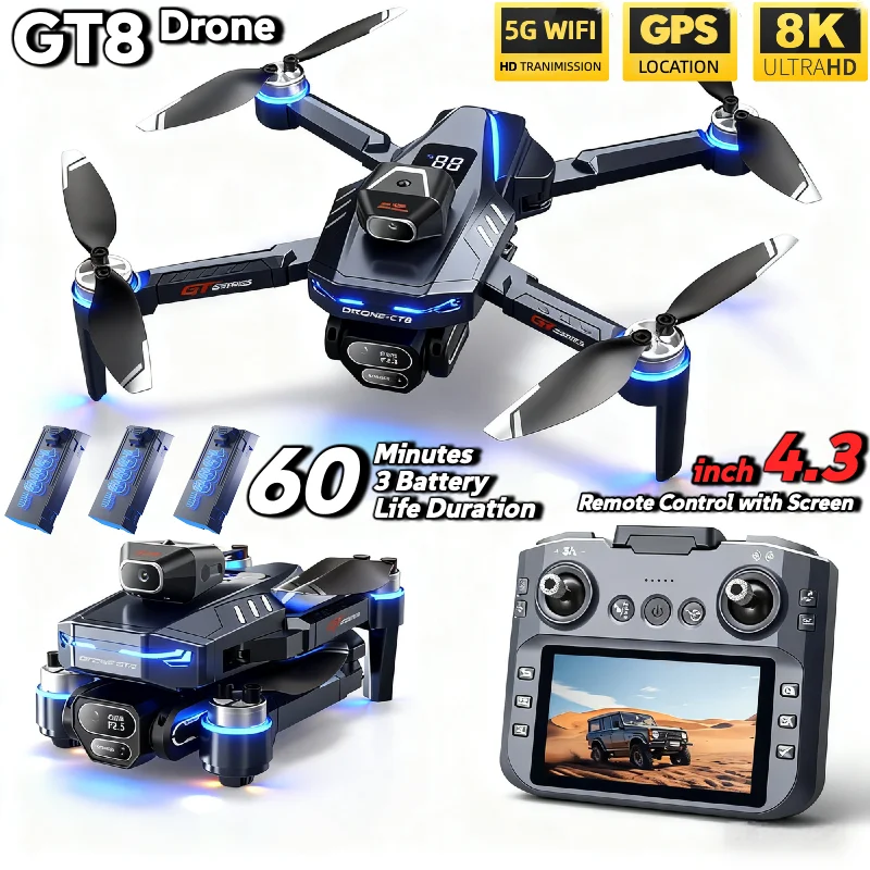 GORĄCY Nowy Dron LSRC GT8 4K P – Fpv Brushless Rc Drone 4K recenzja i cena