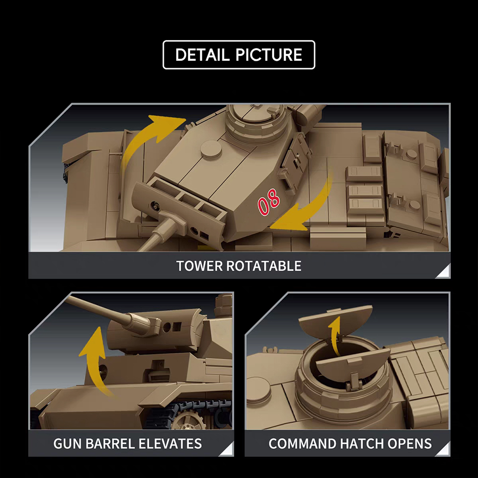 Klocki konstrukcyjne czołgu Pa – Lego Compatible Military Tank recenzja i cena