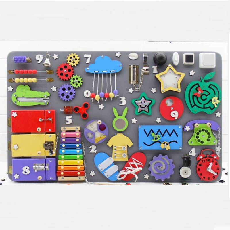 Busy Board DIY Montessori Toys – Montessori Wooden Busy Board Toddler recenzja i cena