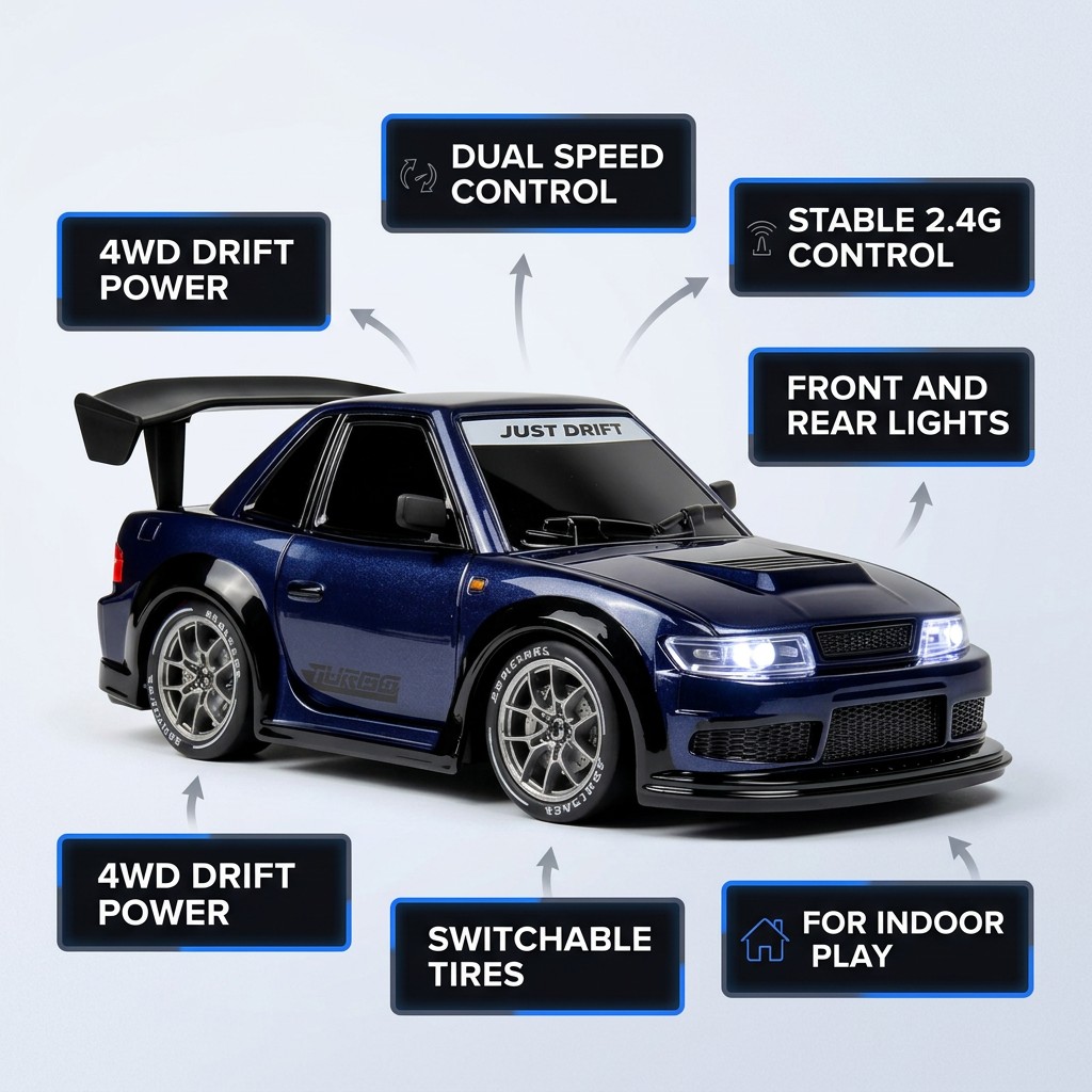 NOWY S60 RC Drift Car w skali  – Rc Drift Car 1 24 Scale 4Wd recenzja i cena