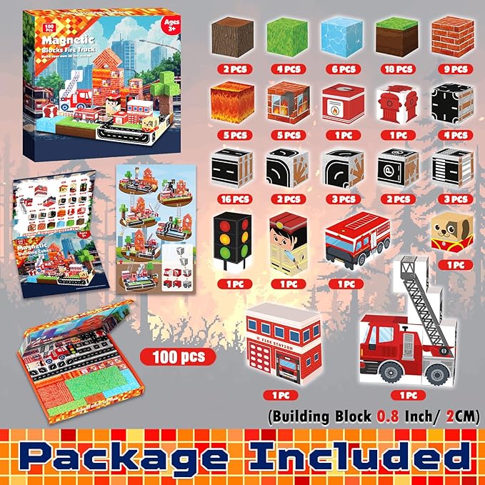 Magnetyczne Klocki 100 szt. Ze – Magnetic Building Tiles Set 100Pcs recenzja i cena