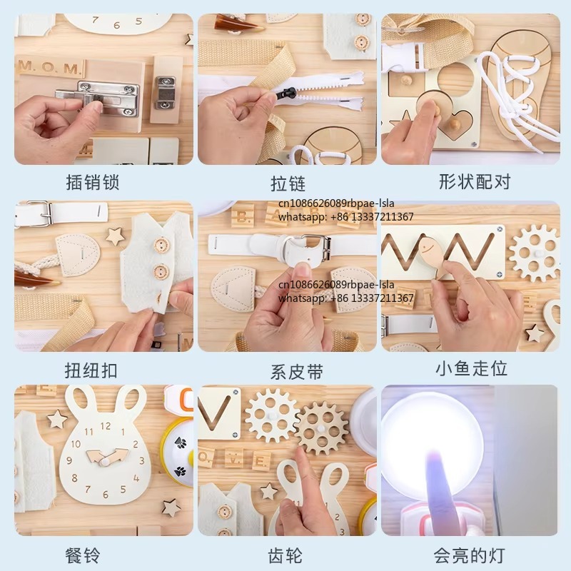 Montessori Tablica Manipulacyj – Montessori Wooden Busy Board Toddler recenzja i cena