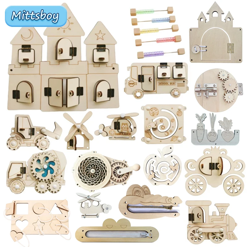 Montessori Busy Board DIY akce – Montessori Wooden Busy Board Toddler recenzja i cena